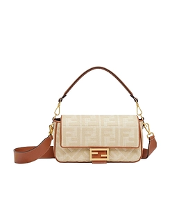 Fendi All-Over Ff Motif Embellished Baguette Tote Bag