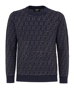 Fendi Allover Ff Jacquard Crewneck Jumper
