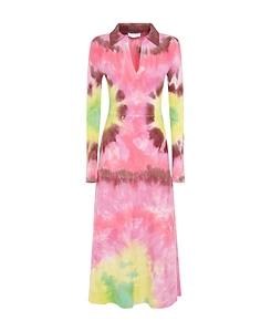 Long-Sleeved Lapel Dress