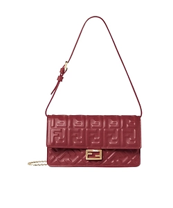 Fendi Baguette Ff Embossed Chained Wallet