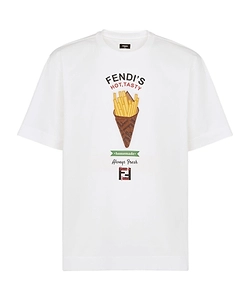 Fendi Fendilicious Motif Printed Crewneck T-Shirt