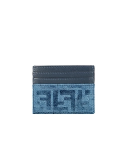 Fendi Ff Denim Card Holder