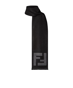 Fendi Ff Motif Fringed Scarf