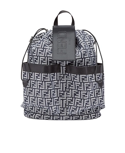 Fendi Ff Motif Jacquard Drawstring Medium Backpack
