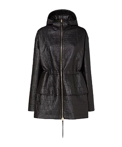 Fendi Ff Quilted Drawstring Waist Hooded Parka