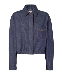 Fendi Logo Embroidered Denim Jacket