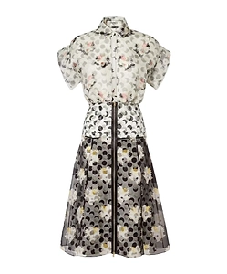 Fendi Graphic Printed Cocoon Sleeve Midi Dress