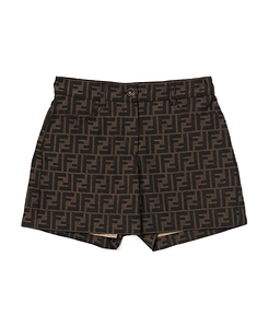 Fendi Kids Allover Ff Jacquard Shorts