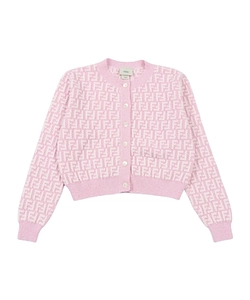 Fendi Kids Jacquard Knitted Cardigan