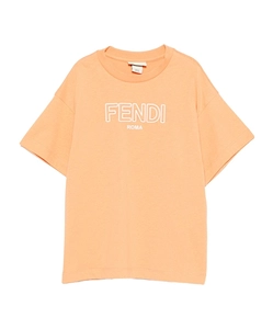 Fendi Kids Logo-Embossed Crewneck T-Shirt