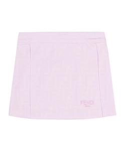 Fendi Kids Logo Embroidered Skirt