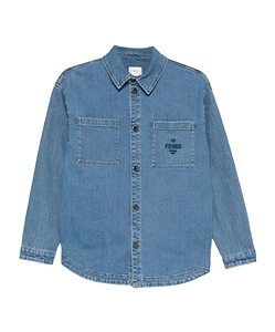 Fendi Kids Logo Embroidered Go To Denim Jacket