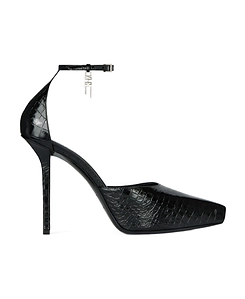 Croco-Embossed Design Pumps