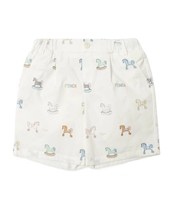 Fendi Kids Logo Printed Shorts