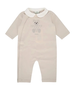 Fendi Kids Logo Printed Jersey Stretched Tracksuit