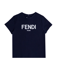Fendi Kids Logo Printed Crewneck T-Shirt