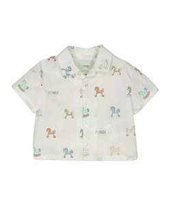 Fendi Kids Logo Printed Shirt