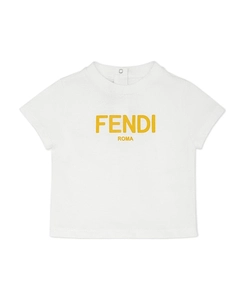 Fendi Kids Logo Printed Crewneck T-Shirt