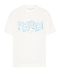 Fendi Kids Logo Printed Crewneck T-Shirt