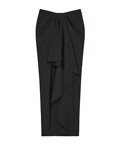 Givenchy Draped Wrap Midi Skirt
