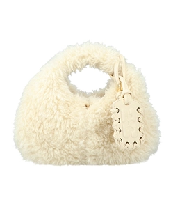 Ganni Fax Fur Mini Hobo Bag