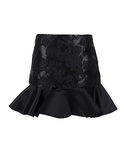 Ganni Floral Motif Mini Skirt