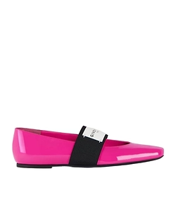 Givenchy Shiny Logo Strap Ballet Flats