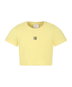 Logo-Plaque Rib Knit T-Shirt