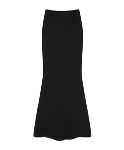 Maxi Kickback Skirt In Crepe Cady