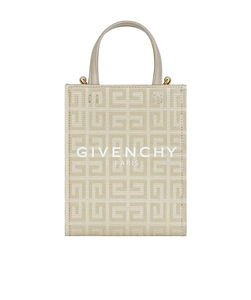 Mini G Tote Vertical Shopping Bag In 4G Coated Canvas