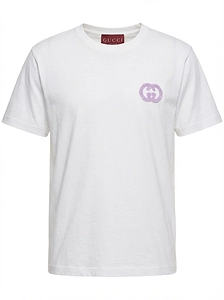 Gucci Logo Flocked Jersey T-Shirt