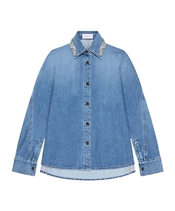 Givenchy Crystal-Embellished Denim Shirt
