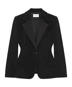 Single-Breasted Tuxedo Jacket In Wool