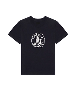 T-Shirt In Knit With Hg Jacquard