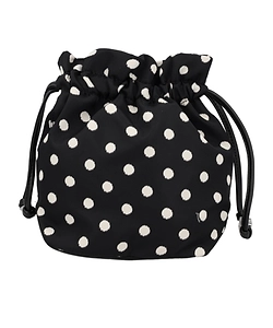 Ganni Printed Polka Dot Bucket Pouch