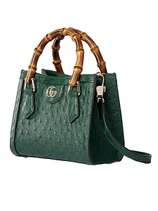 Gucci Diana Ostrich Small Tote Bag