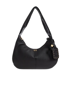 Ganni Grained Medium Hobo Bag