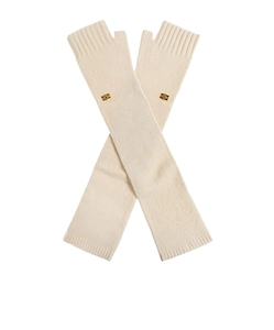 Ribbed Logo-Detail Gloves