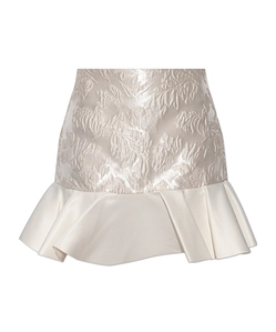 Satin Cloque Mini Skirt