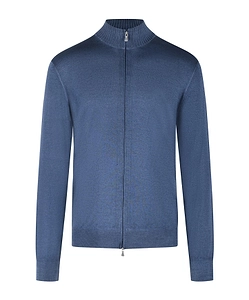 Gran Sasso Ribbed Collar Zip Knitted Sweater