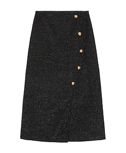 Sparkle Wrap Midi Skirt