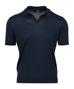 Gran Sasso Short Sleeved Knitted Polo Shirt