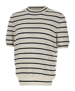 Gran Sasso Striped Short Sleeve Sweater