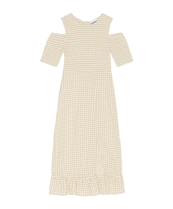 Stretch Seersucker Smock Dress