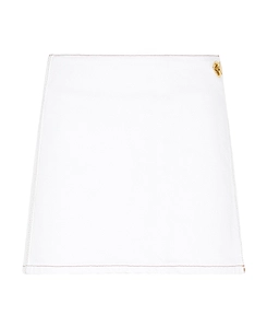 White Denim Mini Skirt
