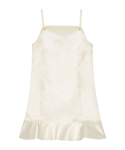 White Duchesse Satin Mini Dress