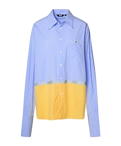 Gcds Striped Tape Colourblock Shirt