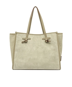 Knot-Detail Leather Shoulder Bag