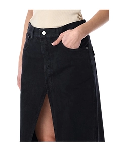 Haikure Gana High-Slit Maxi Skirt