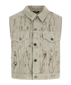 Haikure Ryder Bull Destroy Denim Vest